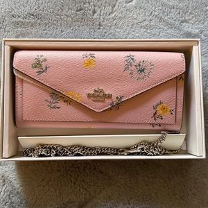 Brand New Coach Slim Wallet with Chain
